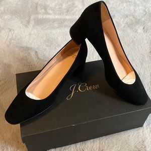 J.Crew Black Suede Classic Block Heel